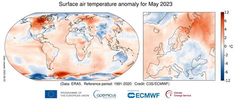 Copernicus Temperature Over All Ice Free Oceans For May 2023 Was The