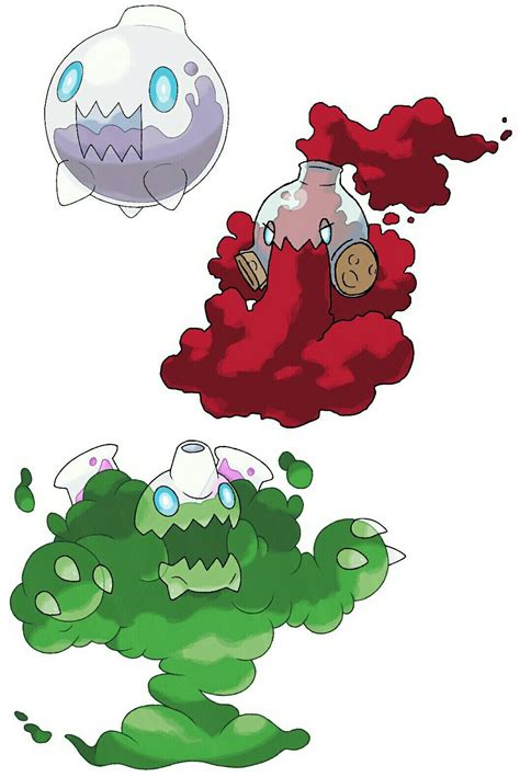 Fakemon Phlask Poisonghost Noxial Poisonghost And Fumighast