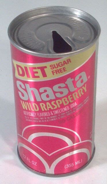 Vintage Shasta Diet Wild Raspberry Soda Pop Can Straight Steel Hayward Ca Ebay
