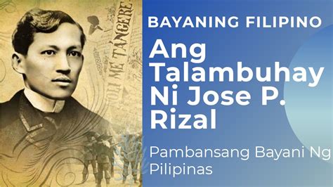 Ang Talambuhay Ni Dr Jose P Rizal Pambansang Bayani Ng Pilipinas