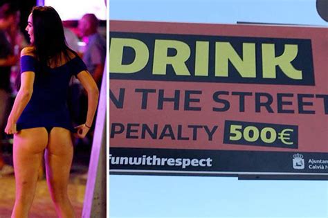 Magaluf Alcohol Fine £500 Fines For Brits Drinking And Partying Daily Star