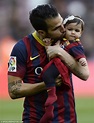 Cesc Fabregas' daughter Lia wears Barcelona kit as she watches him play ...