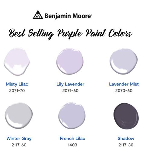 Benjamin Moore Best Selling Purple Paint Colors Purple Paint Colors
