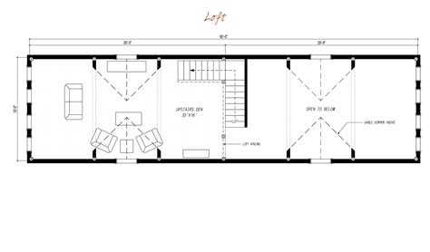 Pre Designed Barn Home Loft Floor Plan Layout2 Pole Barn House Plans