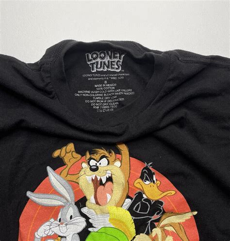 Looney Tunes “thats All Folks” T Shirt Black Size S Gem