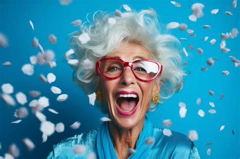 Premium Ai Image Woman Mature Senior Happy Adult Portrait Grandmother