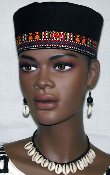 African Hats Elegant Kente Trim Hat For Women