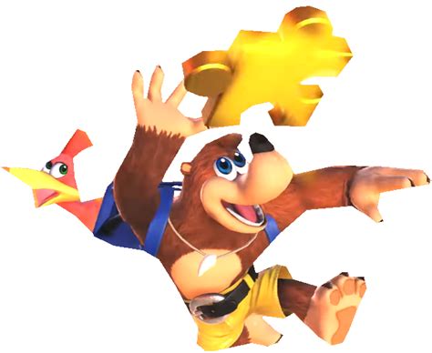 Banjo And Kazooie Jumping With A Jiggy By Transparentjiggly64 On Deviantart