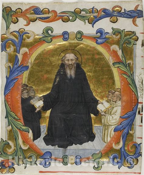Art Print Saint Benedict Presenting His Rule To Benedictine And