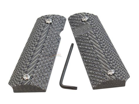 Double Alpha Academy 1911 Carbon Fiber Grips Black Rainbow8 Company