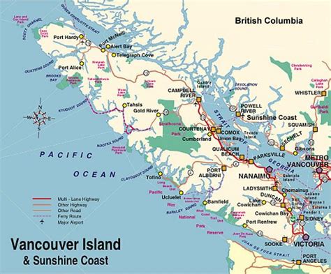 Vancouver Island Camping Map Camping Vancouver Island Map British