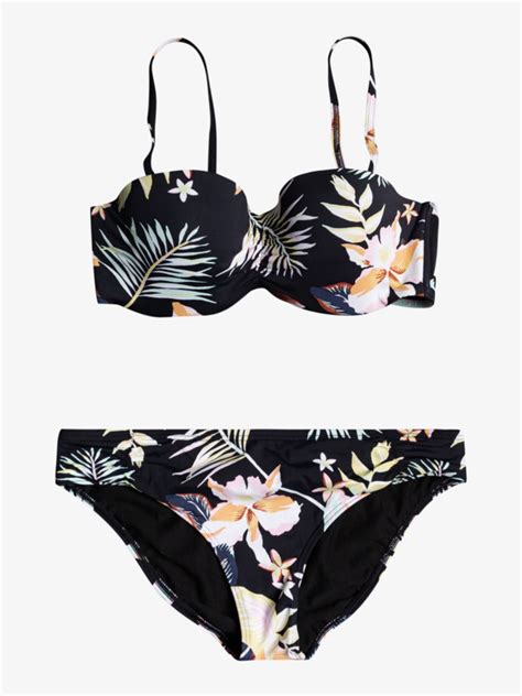 Printed Beach Classics Bandeau Bikini Set For Women Roxy