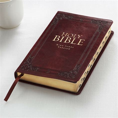 Kjv Holy Bible King James Version Thumb Indexed Burgundy Faux Leather