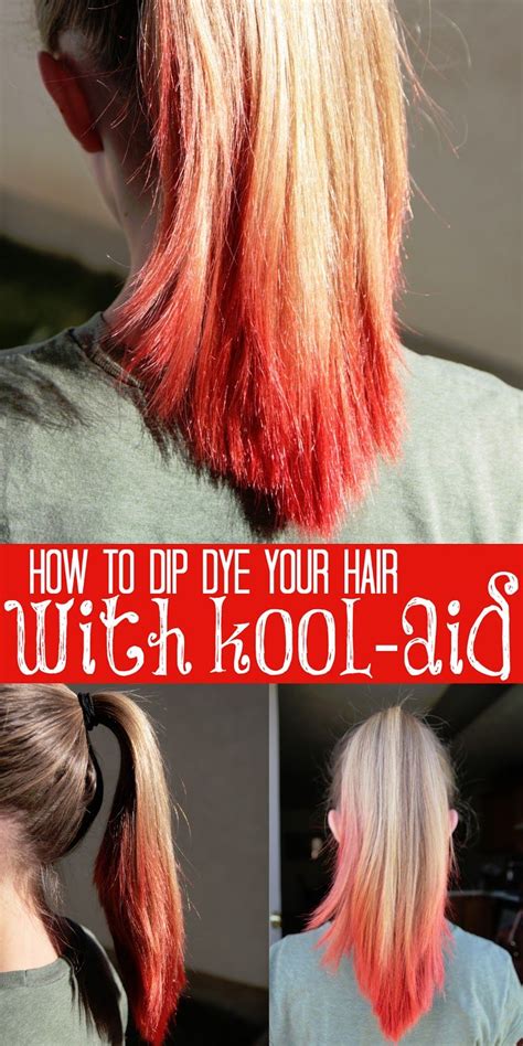 I appologize that it is difficult to hear and that in the beginning my attempt to show the products used was a fail. How to Dip Dye Your Hair with Kool-Aid | Kool aid and Dip dyed
