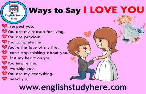 30 Different Ways To Say I Love You In English English Study Here