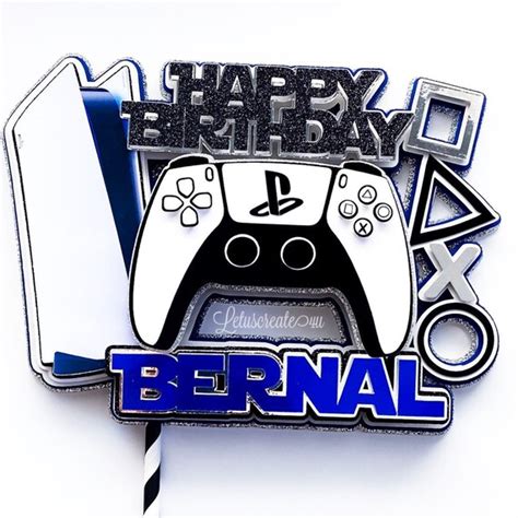 Playstation Cake Topper Playstation Theme Topper Etsy