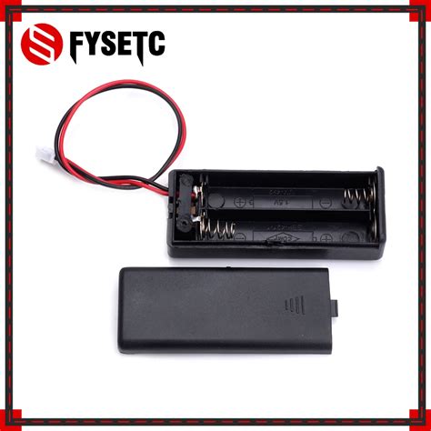 2pcs Black 2 Aaa Battery Holder 3v Plastic Connector Storage 7 Battery