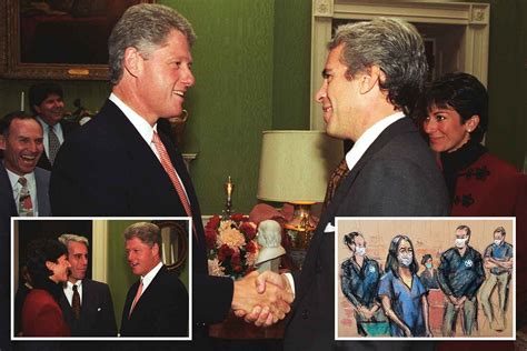 Ghislaine Maxwell Jeffrey Epstein And President Bill Clinton Smile Together In Never Before