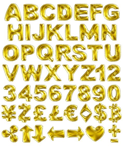 Gold Font Letters Png