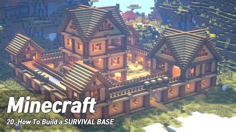 Minecraft Tutorial How To Build A Survival Base Oak Castle Youtube