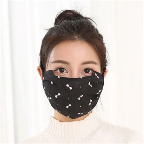 1pcs hot cute cotton breathable mask to increase warmth thickening eye corner stereo lightweight