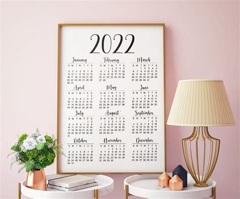 Trends International 2022 Large Print Wall Calendar Large Print 2022