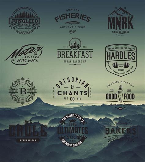 Retro logo and badges cafe hipster vector | Free download