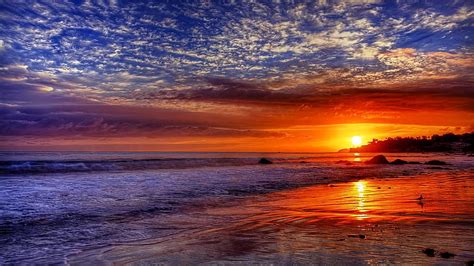 Malibu Beach Sunset Clouds Sky Hd Wallpaper Peakpx