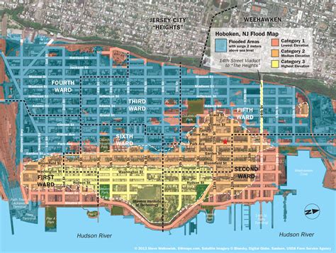New Hoboken Flood Map With Water Levels Post Hurricane Sandy