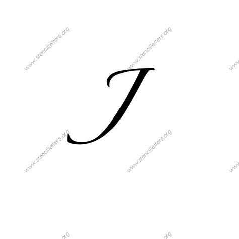 There are no joins between the letters g, q, j, or y in italic cursive. Script Cursive Uppercase & Lowercase Letter Stencils A-Z 1/4 to 12 Inch Sizes - Stencil Letters Org
