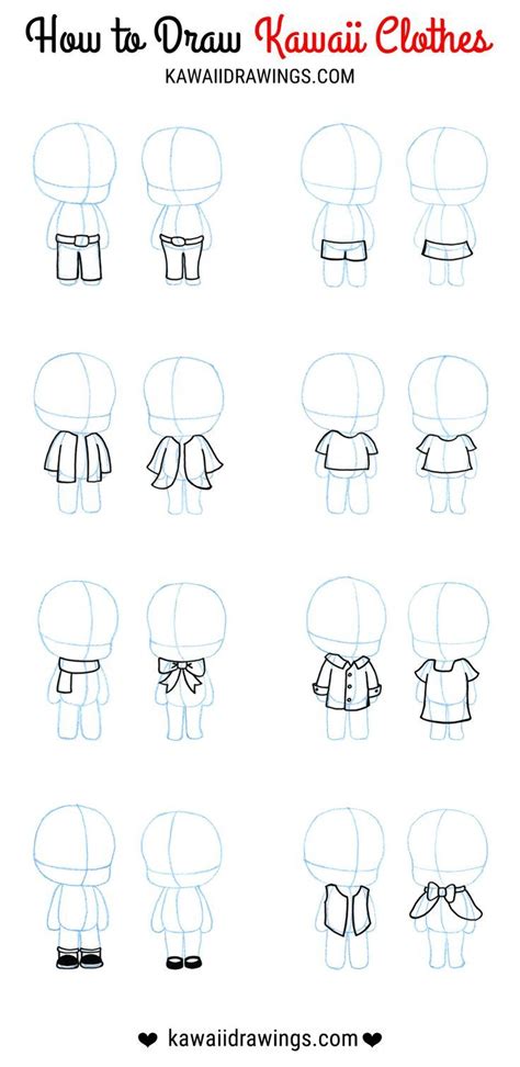 How To Draw Clothes For Kawaii Characters Kawaii Drawing Tutorial
