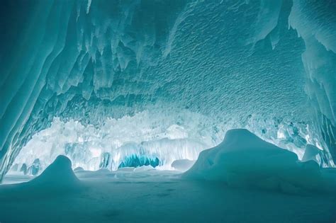 Premium Photo Stalactites And Stalagmites In Ice Cave In North