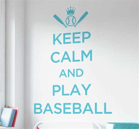 Vinilo Keep Calm Play Baseball Tenvinilo
