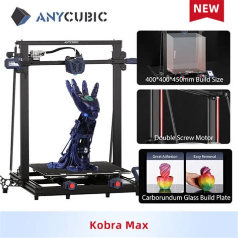 Anycubic Cobra Max Fdm 3d Printer Large Print Size Car Leveling Dual Z
