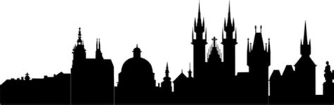 Prague Silhouette Vector Illustration Public Domain Vectors