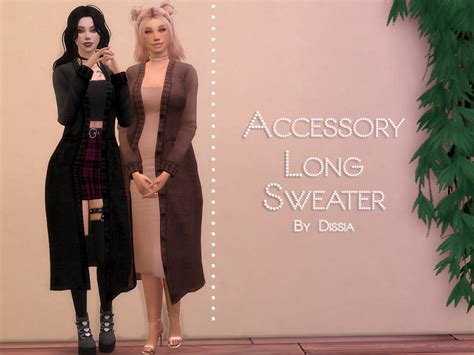 Accessory Long Sweater By Dissia From Tsr • Sims 4 Downloads