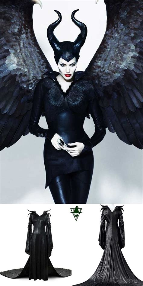 Maleficent Dress Angelina Jolie Halloween Cosplay Costume Maleficent Halloween Costume