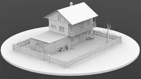 Village House 3d Model Cgtrader