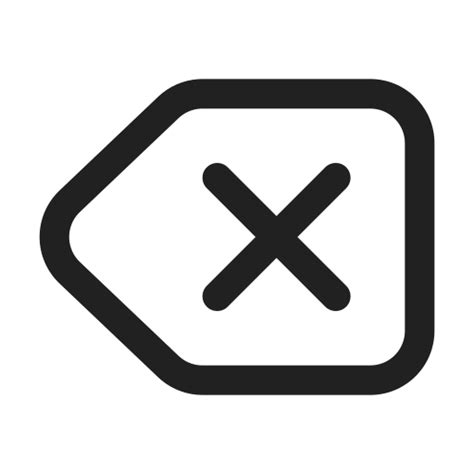 Backspace Regular Icon In Fluent Line 24px