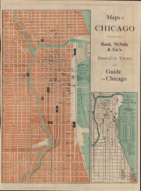 Rand Mcnally And Cos New And Concise Map Of Chicago Showing The New