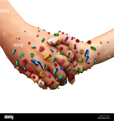 Infectious Diseases Spread Hygiene Concept As People Holding Hands