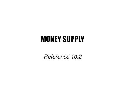 Ppt Money Supply Powerpoint Presentation Free Download Id3054080