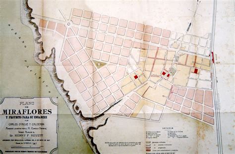 Mapas Del Distrito De Miraflores En Lima Perú August 2013