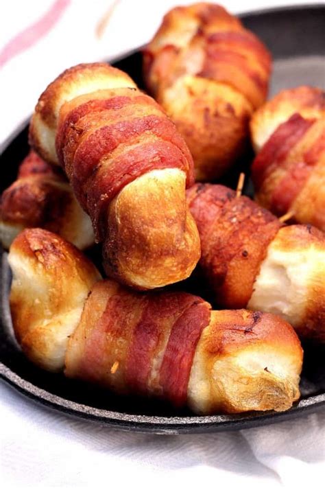 Bacon Wrapped Cheese Bombs Recipe Crunchy Creamy Sweet
