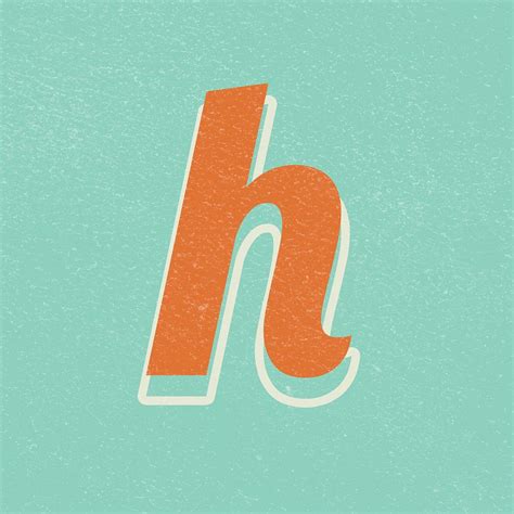 Letter H Retro Bold Font Typography And Lettering Free Image By
