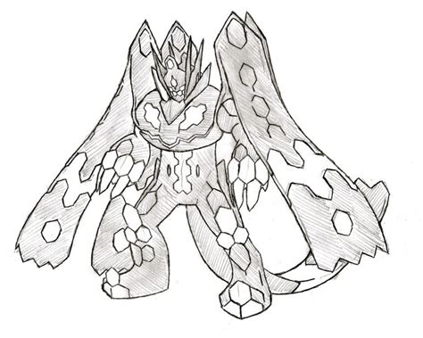 Zygarde Perfect Forme By XXD Pokemon Coloring Pages Moon Coloring