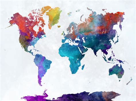 Desktop Map Of The World Wallpaper