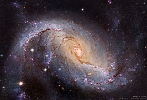 Ngc 1672 Barred Spiral Galaxy From Hubble Route Mars