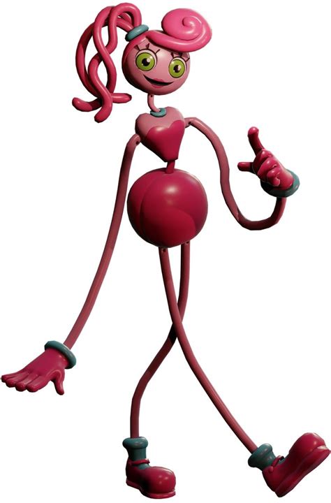 A Pink Cartoon Character With Green Eyes And Long Legs Giving The Thumbs Up Sign