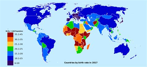 China is the most populous country with nearly 1.4 billion residents. Birth rate - Wikipedia